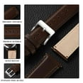 thumbnail image 5 of ANBEER 18mm Genuine Leather Watch Band,Quick Release Strap with Stainless Steel Buckle,Dark Brown with Silver Buckle, 5 of 8