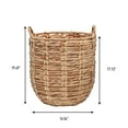 thumbnail image 3 of happimess Laurel 19.49" Bohemian Hand-Woven Abaca Hamper Basket with Handles, Natural, BSK1003A, 3 of 10