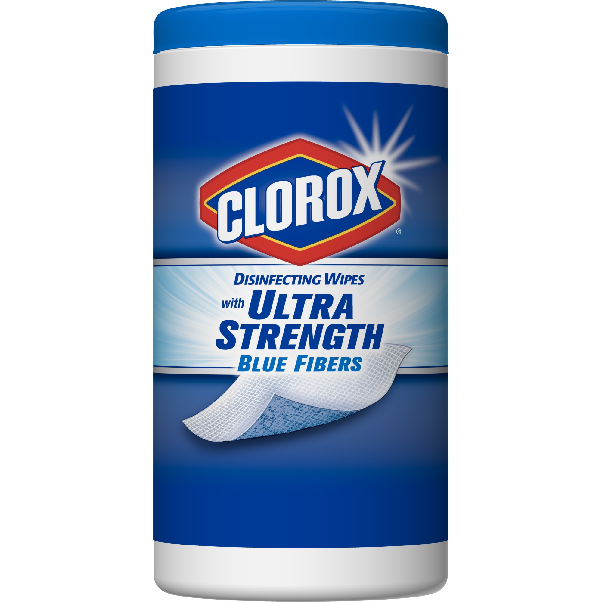 Clorox Disinfecting Wipes with Ultra Strength Blue Fibers, Crisp Lemon - 1 Canister - 65 Wipes - image 6 of 7