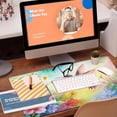 thumbnail image 5 of Large Gaming Mouse Pad for Desk, Watercolor Flying Hummingbird Desk Mat, Beautiful Garden Desk Pad, 31.5"x15.7" Extended Big Computer Keyboard Mouse Pad with Non-Slip Base and Stitched Edge, 5 of 6