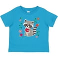 thumbnail image 3 of Inktastic Woodland Raccoon Spring Flowers Girls Baby T-Shirt, 3 of 5