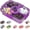 Purple, variant on Snackle Box Container with Lid Travel Charcuterie Box with Handle Organizer for Candy, Fruit, Nuts, Veggies, Snacks, Beach Essentials, Portable Lunch Box