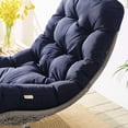 thumbnail image 2 of Modway Brighton Wicker Rattan Patio Swivel Lounge Chair in Light Gray/Navy, 2 of 6