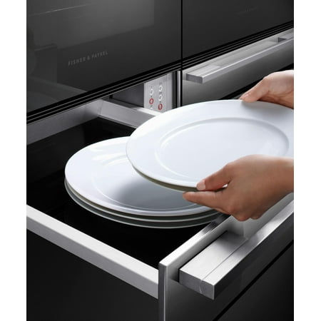 Fisher & Paykel - Contemporary 24-in Warming Drawer with Push to Open Door - Stainless Steel