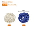 thumbnail image 2 of Unique Bargains Set of 16 Pcs Wicker Rattan Balls 2 Inch Rattan Decorative Balls for Vase Fillers Home Decor Deep Blue,White, 2 of 5