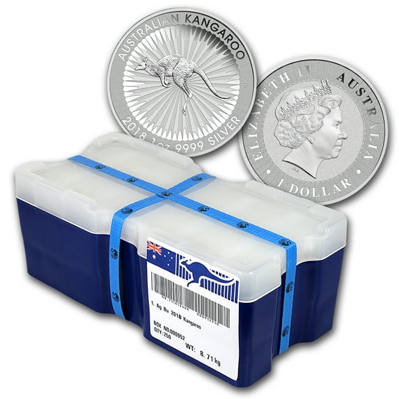 2018 250-Coin AUS 1 oz Silver Kangaroo Mini Monster Box BU