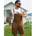 thumbnail image 7 of Denim Overalls for Men Jean Shorts Jumpsuit Work Bibs Coveralls with Zipper, 7 of 7