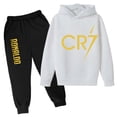 thumbnail image 3 of Conjunto de 2 piezas de sudadera y pantalones CR7 de ídolo de fútbol de primavera y otoño para niños, adecuado para deportes, ocio, moda, chándales para niños y niñas, 3 of 5