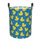 thumbnail image 1 of Balery Rubber Duck Cesta de ropa redonda con asas, impermeable, independiente, para ropa, juguetes, dormitorio y familia-Small, 1 of 6