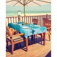 thumbnail image 2 of nqOlkjepod Blue Ocean Shark Outdoor Tablecloth with Umbrella Hole & Zipper, Summer Coastal Wave Nautical Rectangle Table Cover 60x84 Inch, Dining Waterproof Table Cloth Protector for Patio/Party, 2 of 7