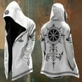 thumbnail image 2 of Jackets for Men Norse Mythology Hooded Jacket Long Sleeve Relaxed Fit Casual Cardigan Coat Streetwear Fall Jacket Casual, 2 of 5