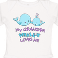thumbnail image 4 of Inktastic My Grandpa Whale-y Loves Me Boys or Girls Long Sleeve Baby Bodysuit, 4 of 5