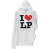 I Heart Lp Hoodie, White, Large