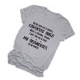 thumbnail image 2 of Camiseta del alfabeto para mujer Mis hijos me acusan de tener un niño favorito Camiseta con estampado de letras para mujer Camiseta de manga corta con cuello redondo, 2 of 5