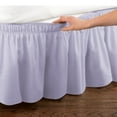 thumbnail image 2 of Collections Etc Wrap Around Bed Skirt, Easy Fit Elastic Dust Ruffle, Lilac, Queen/King, 2 of 4