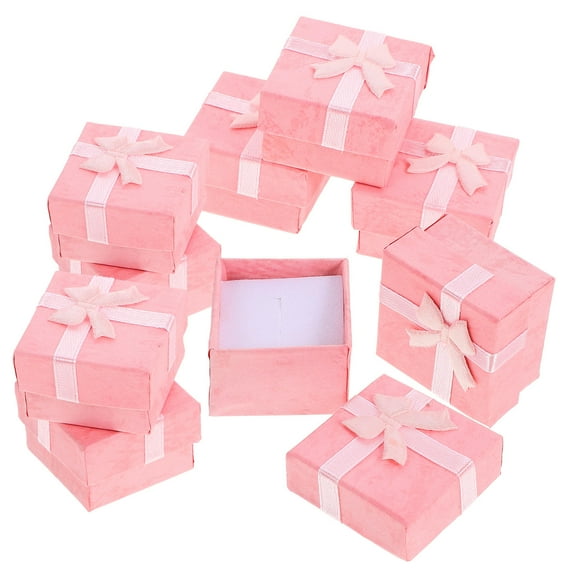 IBASETOY 24Pcs Pink Jewelery Boxes Stylish Storage Case for Necklace Earring Organizer
