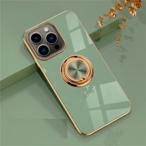 iPhone 14 Pro Max Case 2022, Allytech Ring Holder Stand Case Plating Edge 360 Rotation Kickstand Slim Soft Flexible TPU Protective Cover for iPhone 14 Pro Max 6.7" 2022, Fruitgreen