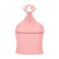 thumbnail image 6 of SNKSDGM Female Lace Tank Tops for Women Green Women's Tank Tops Xs Womens Basic Minimalist Sexy Hanging Neck with Navel Strap Knitted Top Vest Strap S, 6 of 7