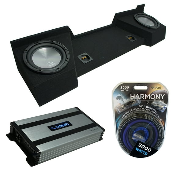 07-13 GMC Sierra Ext Cab Truck Harmony A122 Dual 12" Sub Box & HA-A800.1 Amp