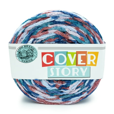 UPC: 0842093132189 | Lion Brand Yarn Cover Story Domino Super Bulky Polyester Multi-color Yarn 1 Cake