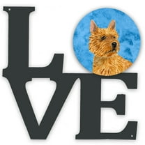 Blue Norwich Terrier Metal Wall Artwork LOVE