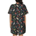 thumbnail image 6 of Rateoe Forest Flora and Insects Pattern Women's Short-Sleeved Pajama Set - 2 Piece Soft and Lightweight Sleepwear Set-3X-Large, 6 of 7