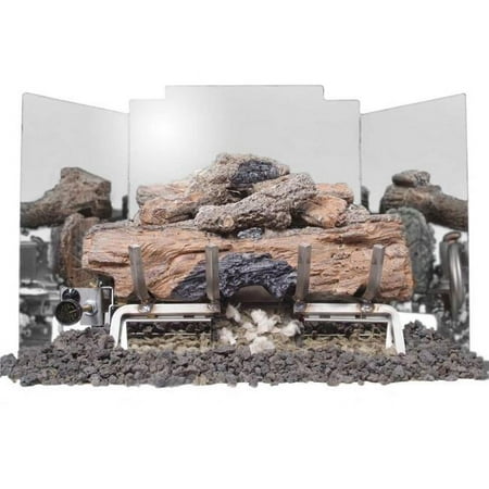 

Real Fyre 24 in. Contemporary Fireback - Stainless Steel