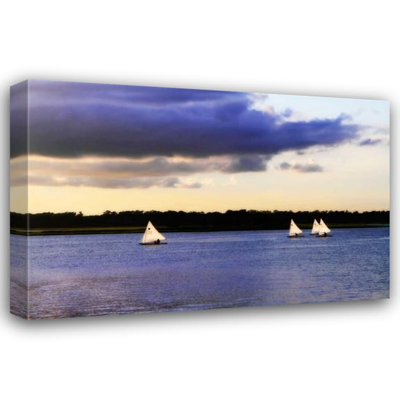 Alan Hausenflock 18x13 Gallery Wrapped Canvas Wall Art Titled - Sunfish Sailors I