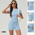thumbnail image 3 of PISONIC Two Piece Workout Sets For Women Tank Top Matching High Waist Booty Lifting Shorts Gym Yoga Active Wear Outfits, 3 of 9