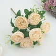 thumbnail image 4 of DAMAI Artificial Peonies Branch with Stem 7 Head Realistic Reusable Home Wedding Party Faux Flower Floral Decoration Purple for Wedding Party Dining Table Decoration, 4 of 4