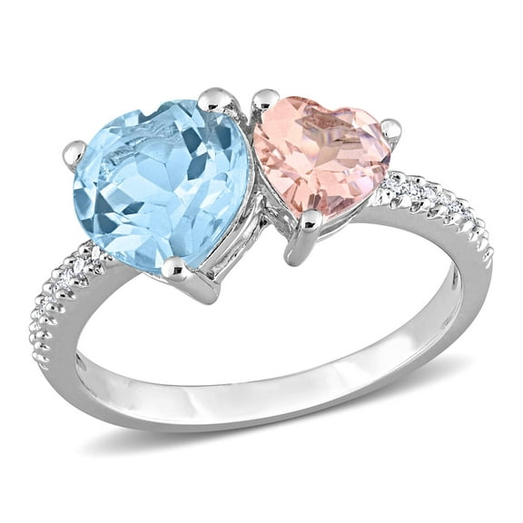 Everly Women's Topaz and Morganite Sterling Silver Ring