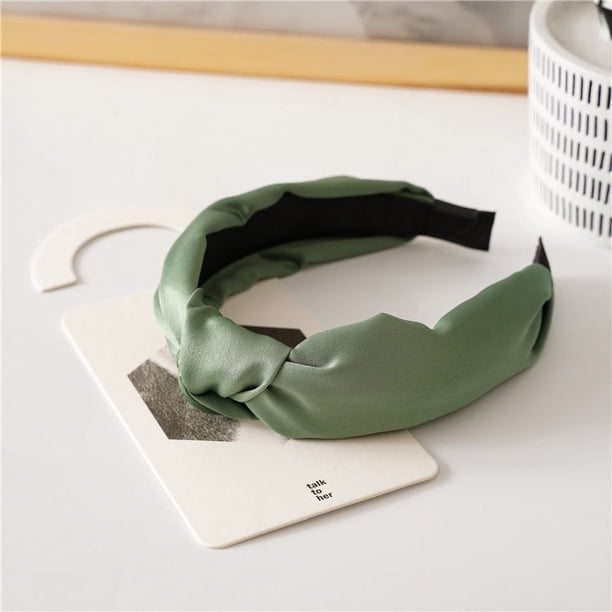 Banda para el cabello de satén retro, accesorios para el cabello de mujer, banda para el cabello con presión anudada, banda para el cabello, accesorios para la cabeza con horquilla simple, material