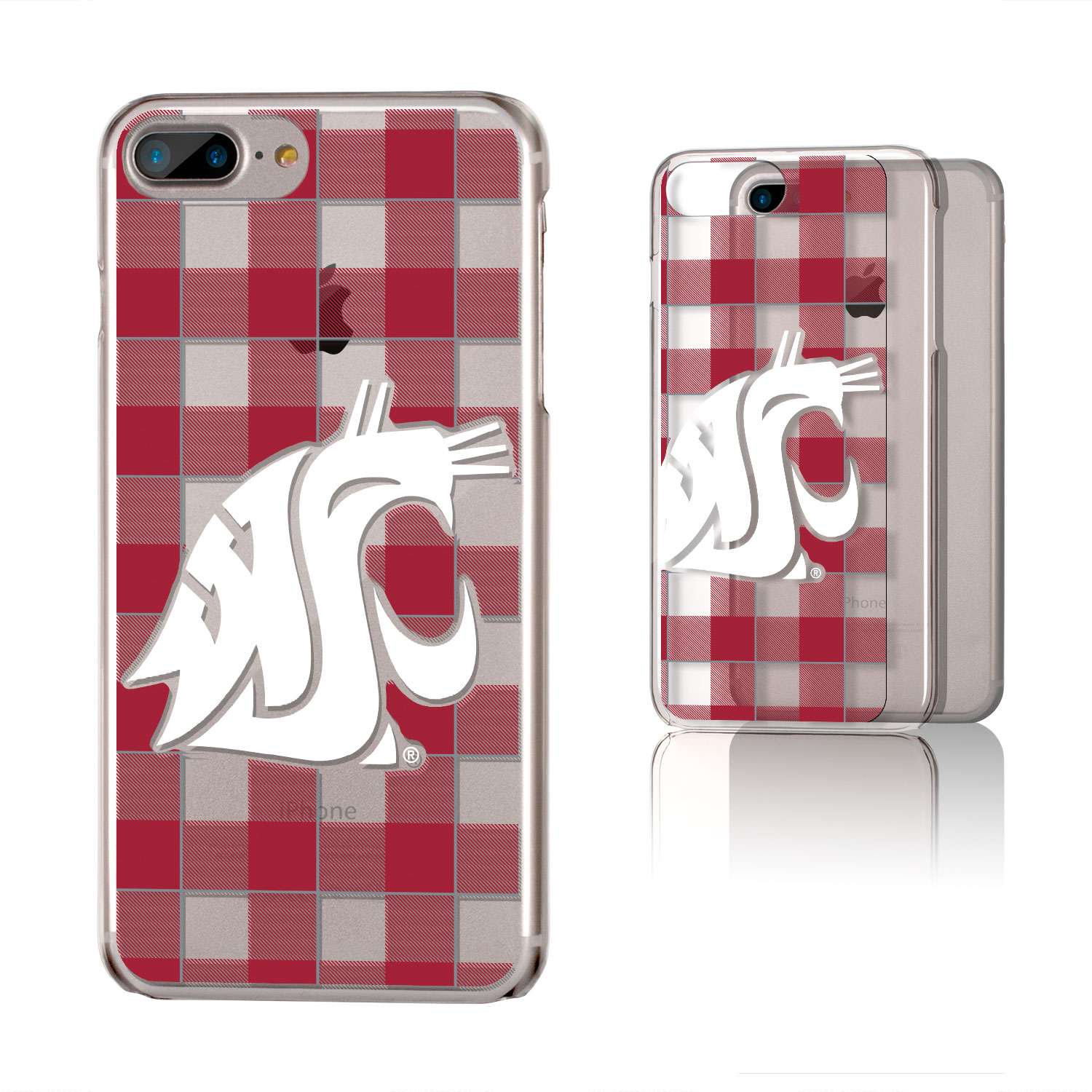 Wsu Washington State Cougars Plaid Clear Case For Iphone 8 Plus