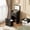 Black, variant on 3-in-1 Vanity Desk with Lights & Flip Mirror, Small Makeup Vanity Set with Hidden Stool and Storage Drawers, Space-Saving Dressing Table for Bedroom, White