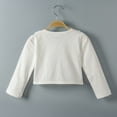 thumbnail image 4 of FAKKDUK Girls Cardigan Sweater,Kids Long Sleeve Knit Bolero Shrug Open Front Button Closure Dress Sweaters Cover Up Girls Winter Coats Toddler Sweater, 4 of 8