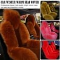 thumbnail image 3 of Australian Wool Car Seat Covers Universal Fit Premium Soft Plush Long Hair Winter Warm Front Seat Protector, 3 of 7