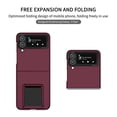 thumbnail image 2 of SaniMore for Samsung Galaxy Z Flip 4 6.7 inch Slim Case, Military Grade Shockproof Hard PC Cover Built-in Invisible Folding Bracket Kickstand Thickened Lens Frame for Samsung Z Flip 4, Winered, 2 of 10