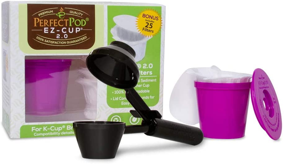 EZ-Scoop Coffee Scoop with Funnel For K-Supreme Cafe Supreme Reusable Pod 