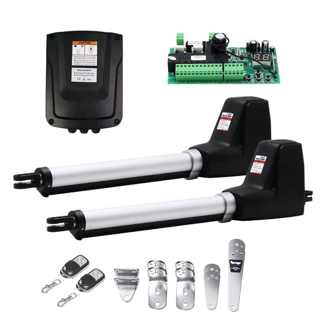 Heavy Duty Dual Wing Electric Swing Gate Opener Kit Auto Dual Gate Motor Complete Hardware Kit For Swing, Driveway, Fence ,Free Your Hands