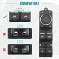 thumbnail image 5 of Unique Bargains Front Left Driver Side Master Power Window Switch Fit for Lincoln MKC 2015-2019 Black, 5 of 7