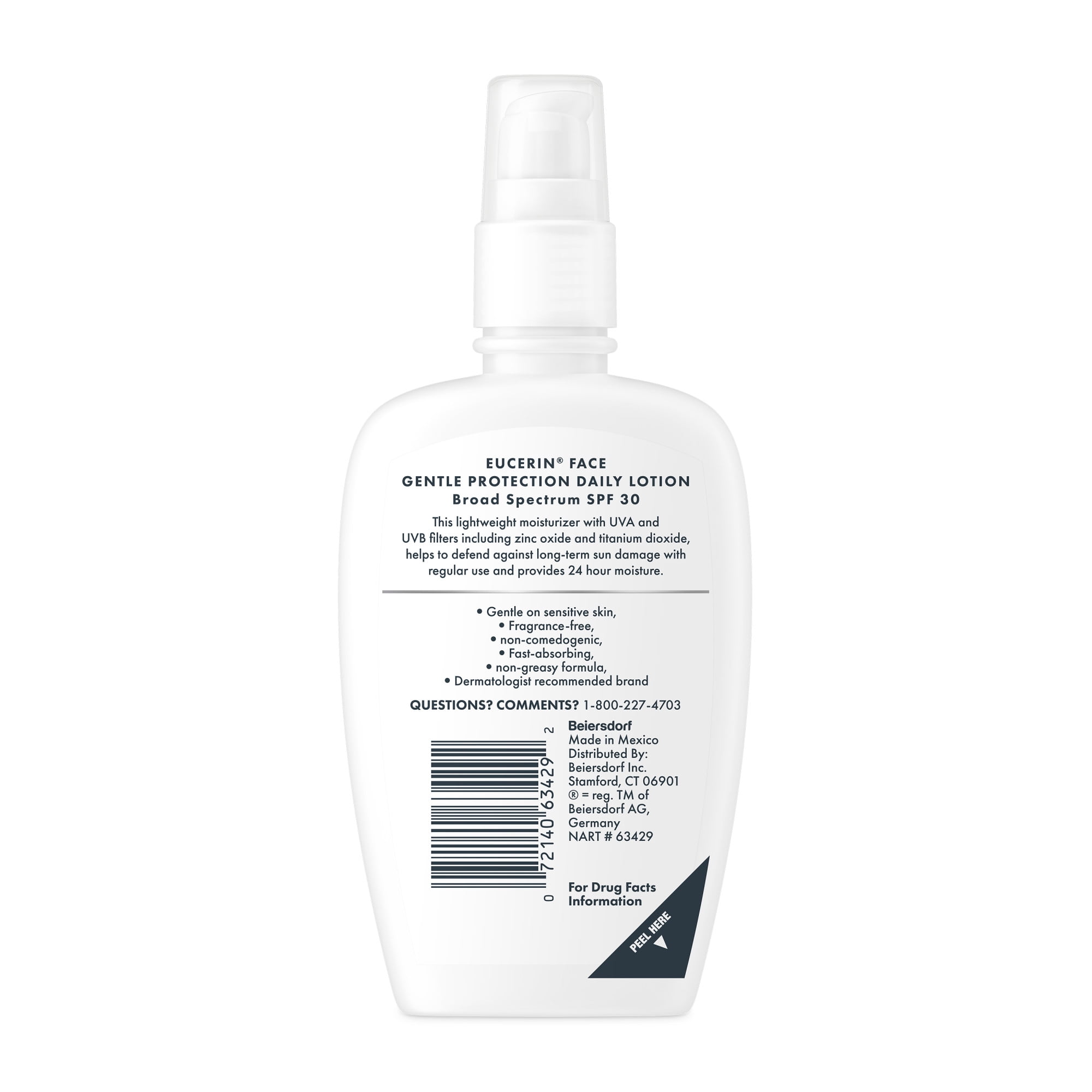 Eucerin Daily Protection Face Lotion for Sensitive Skin, SPF 30, 4 fl oz Bottle