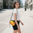 thumbnail image 5 of Stylish Crossbody Phone Bag Purse Handbags Adjustable Strap, Compact Design for Essentials Orange Silhouettes Of Buildings, 5 of 7