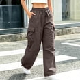 thumbnail image 5 of Womens Stretch Work Pants for Office, High Rise Straight Leg Trousers with Pockets, Wrinkle-Free Business Casual Bottom for Women, 5 of 6