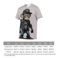 thumbnail image 6 of LAOLIUSN Men's Monkey Graphic T Shirt, Streetwear Ape Print Tee, Punk Casual Short Sleeve Crewneck Shirt, 88% Polyester 12% Spandex,4XL, 6 of 7