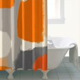 thumbnail image 3 of Orange and Grey Abstract Art Artwork Shower Curtain 72x84in ,Bathroom Decorative Shower Curtains Set with 12 Hooks,Modern Waterproof Washable Shower Curtain, 3 of 4
