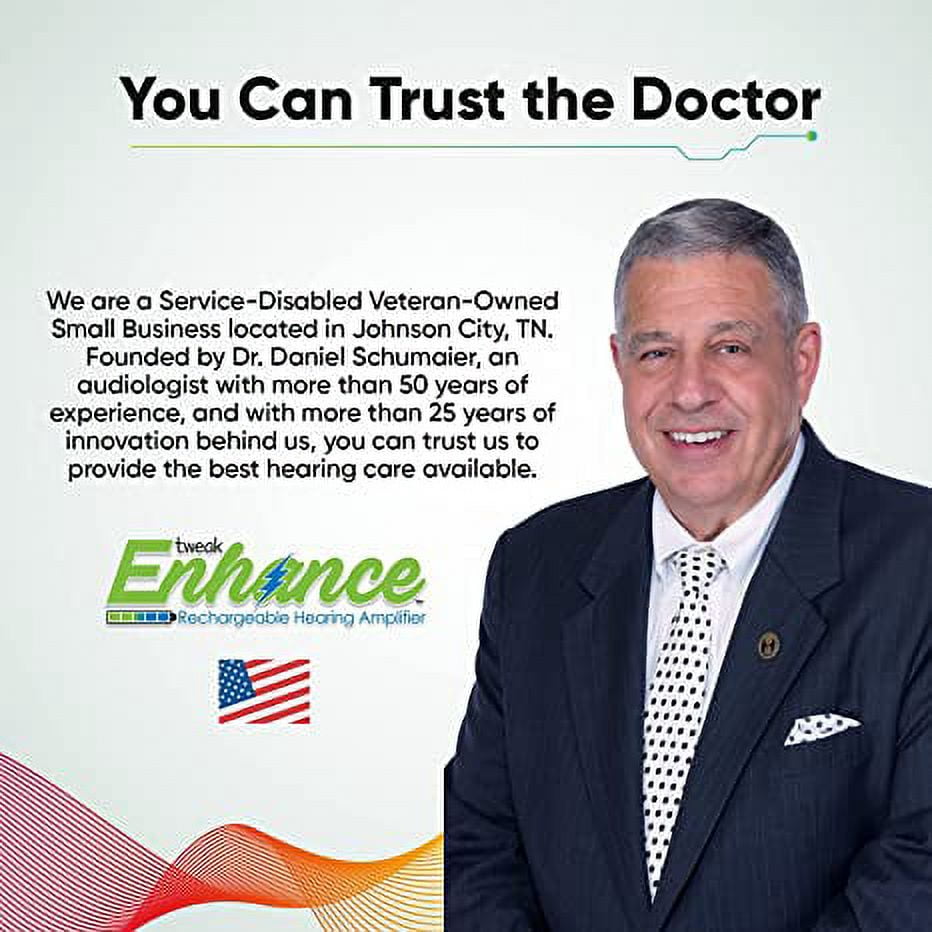 Tweak Enhance OTC Hearing Aid | Premium Audio Performance with Rechargeable Batteries (Single)