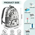 thumbnail image 5 of Cute Black and White Cartoon Line Drawing Dog Backpack for School,Cute School Bag,Schoolbag with Adjustable Shoulder Straps & Padded Back,16.9 Inch, 5 of 5