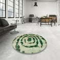 thumbnail image 3 of Ahgly Company Indoor Square Abstract Sage Green Abstract Area Rugs, 3' Square, 3 of 6