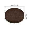 thumbnail image 2 of Uxcell Felt Furniture Pads 35mm Dia 5mm Thick Self Adhesive Floor Protectors, Brown 80Pcs, 2 of 5