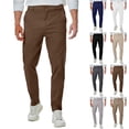 thumbnail image 4 of OIOLOYJM Golf Pants Men Stretch Business Work Dress Pants Quick Dry Outdoor Casual Comfy Chino Pants with Pockets (Available in 31-42) Dark Blue 31, 4 of 4